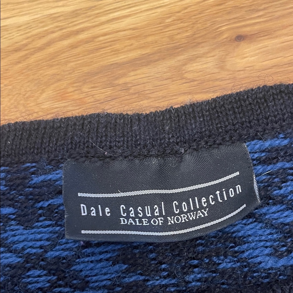 Dale of Norway Blue and Black Knit Sweater - Picture 2 of 10